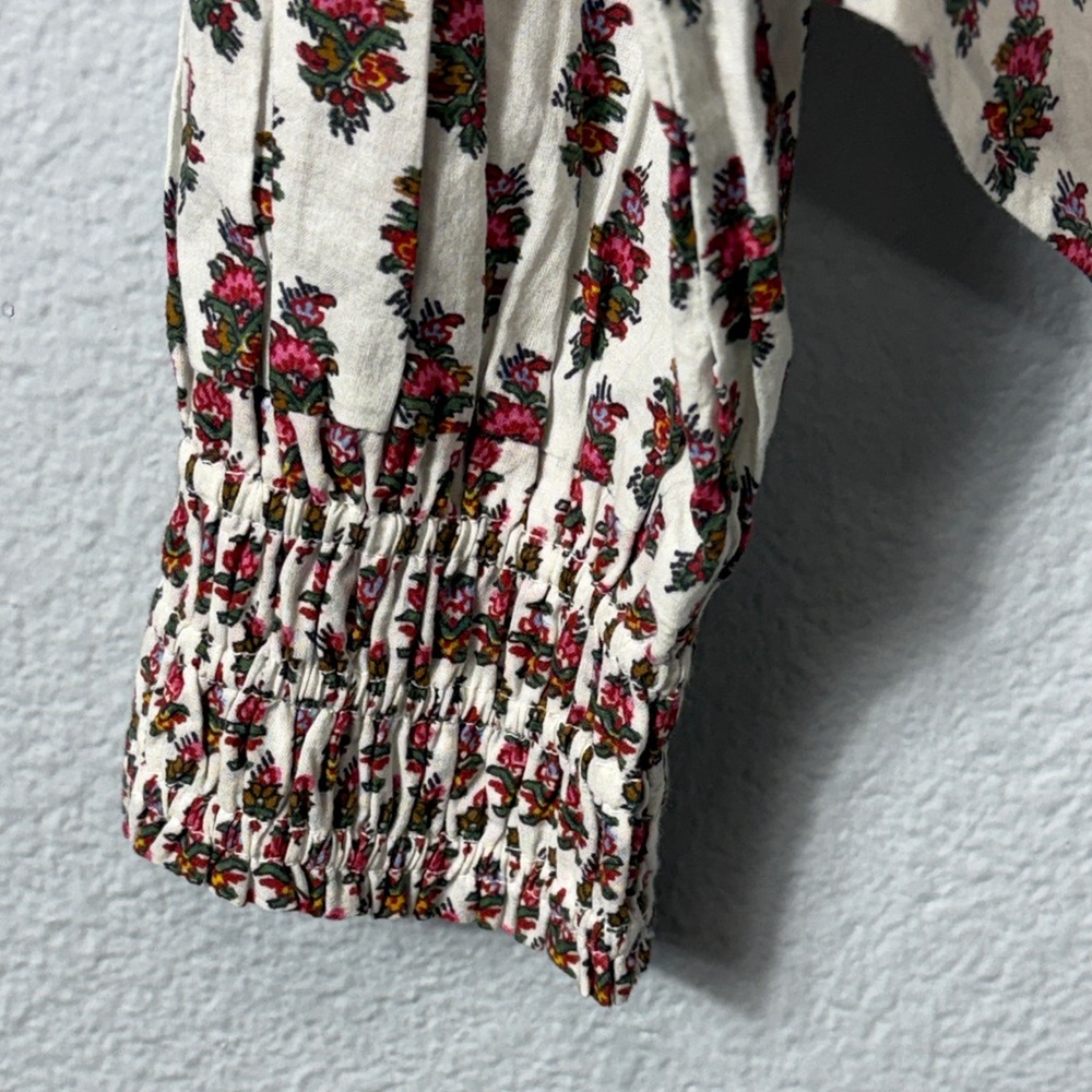 Veronica Beard Alivia Floral‎ Poplin Blouse - Picture 4 of 11